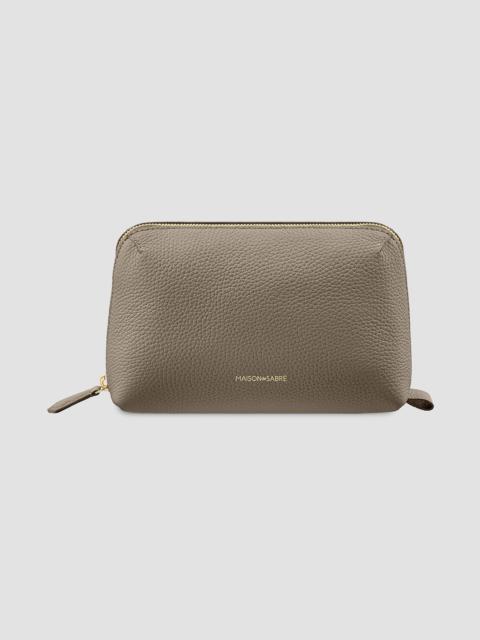 MAISON de SABRÉ Leather Tech Pouch - Cashmere Clay