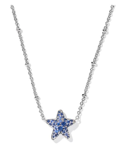 KENDRA SCOTT Jae Star Silver Pave Short Pendant Necklace