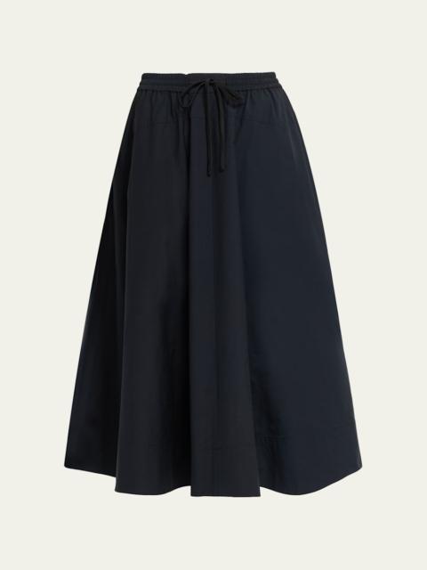 A.L.C. Remy Drawstring Technical Cotton Midi Skirt