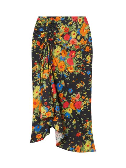 A.L.C. Naomi Cotton Floral Midi Skirt