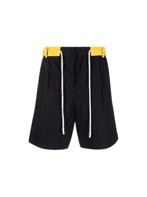 Palm Angels Palm Angels Drawstring Bermuda Shorts Navy/Yellow