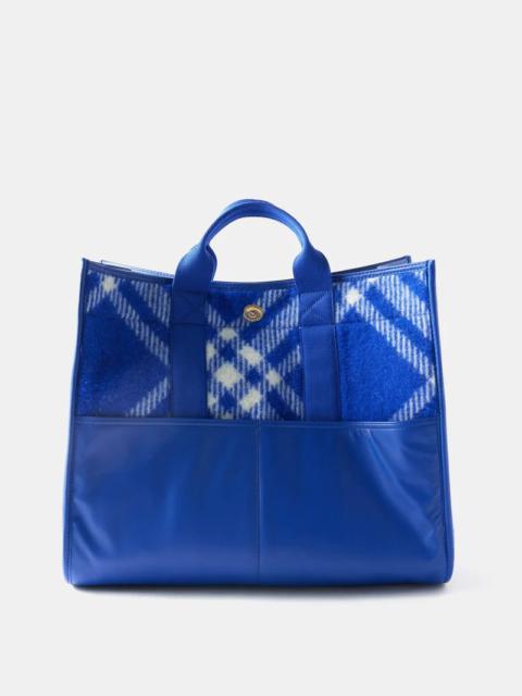 Burberry Check-jacquard wool-blend tote bag
