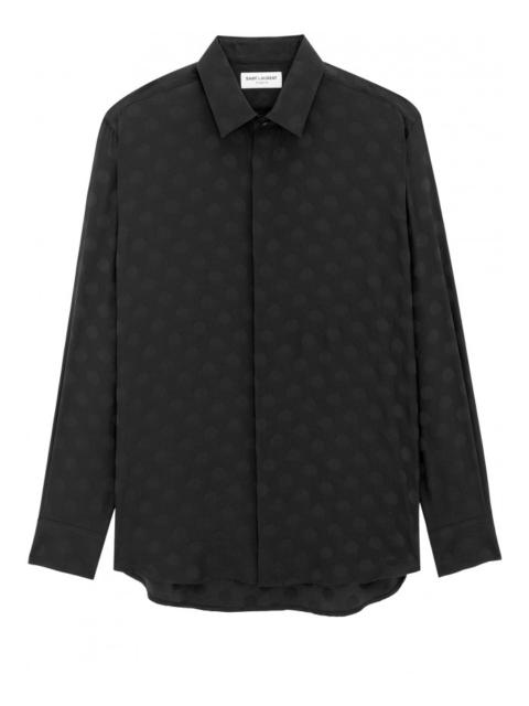 SAINT LAURENT Polka-dot silk shirt