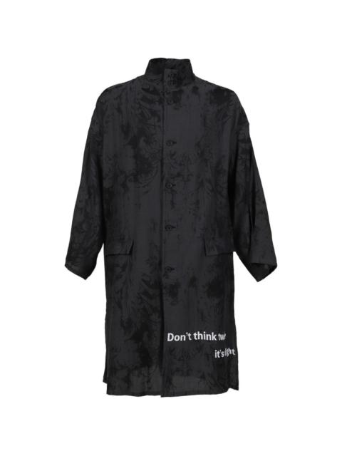 Yohji Yamamoto floral buttoned coat