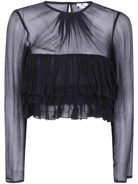 ELISABETTA FRANCHI Shirt Long Sleeve "Ca18766e2 110 Black"