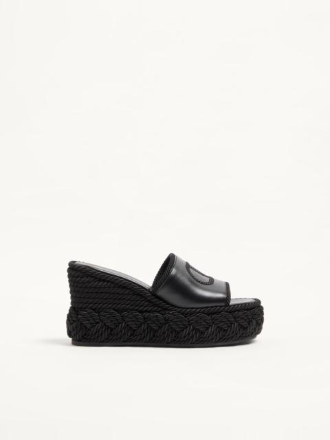 Valentino VLOGO TORCHON WEDGE SLIDE IN NAPPA 100MM