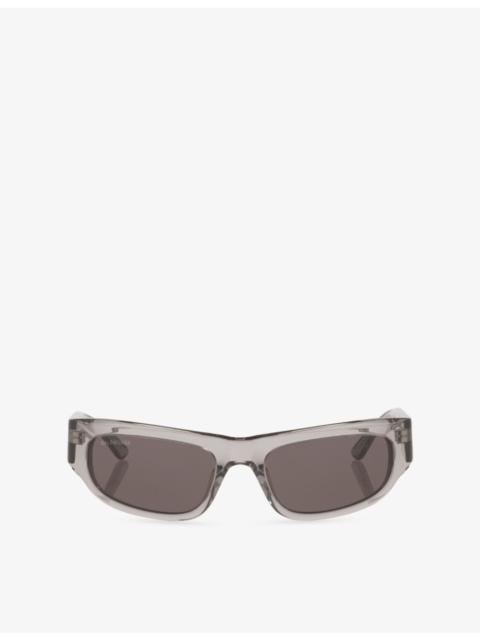 BALENCIAGA BB0388S Rectangle-Frame Acetate Sunglasses