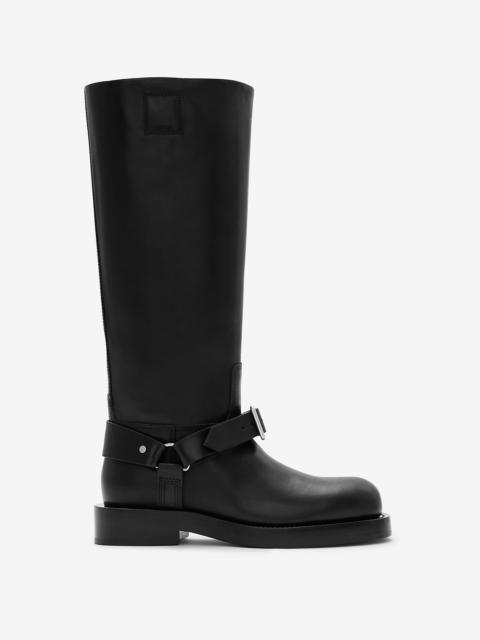 Burberry Leather Saddle Tall Boots