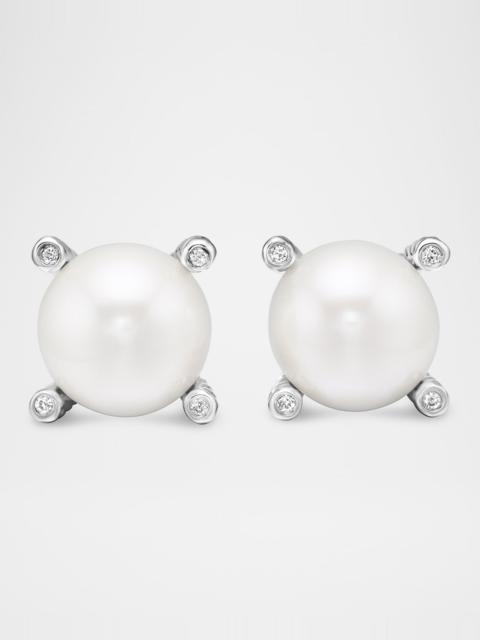 DAVID YURMAN Pearl Earrings with Diamonds