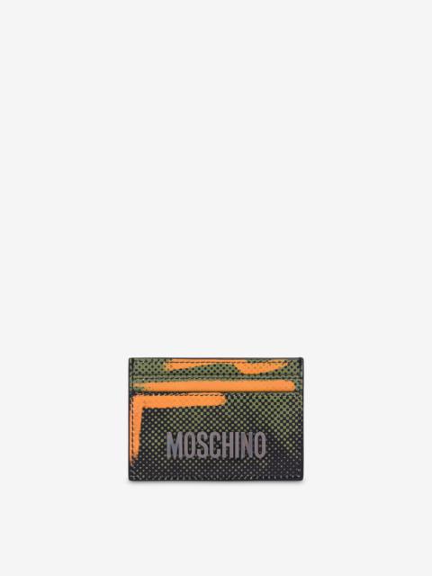 Moschino PRINTED CALFSKIN CARD HOLDER