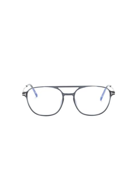 pilot-frame acetate glasses