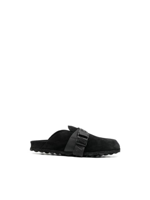 Off-White Industrial Belt suede mules
