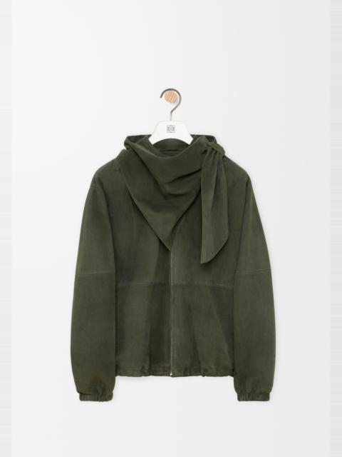 Loewe Scarf jacket in suede