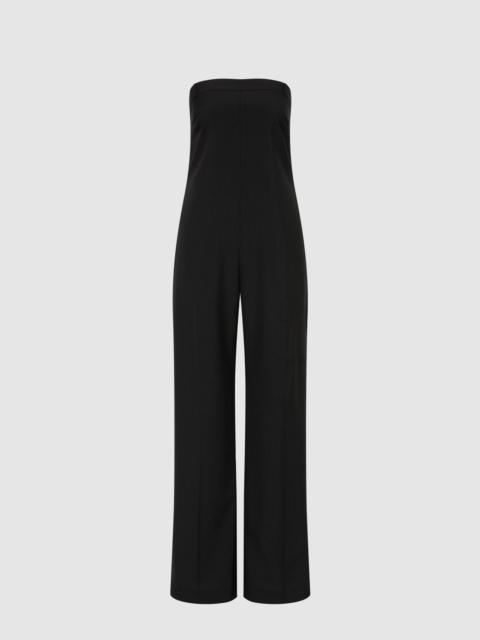 ST. AGNI Wool Pinstripe Deconstructed Jumpsuit - Fine Pinstripe