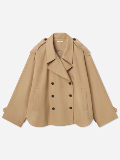 CO Dolman Cropped Trench in Cotton Twill