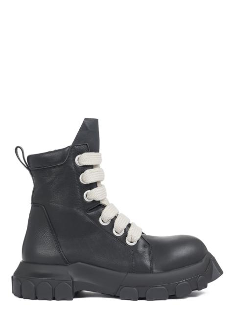 Rick Owens Black Jumbo Lace Bozo Tractor Boots