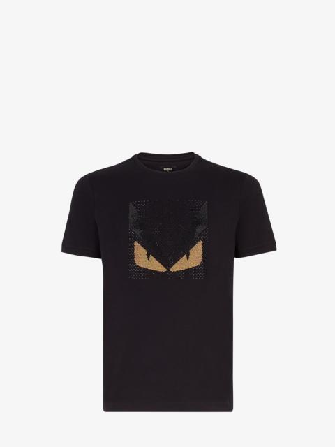 FENDI Bag Bugs T-shirt in black cotton
