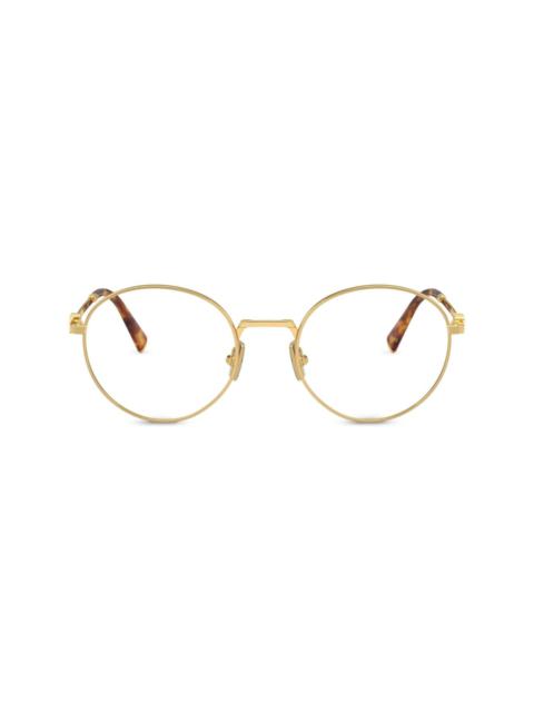 Miu Miu metallic round-frame glasses
