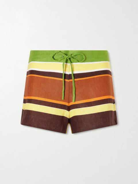 FAITHFULL Miel Striped Linen Shorts
