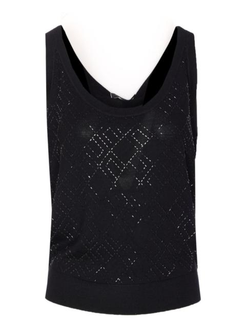 ELISABETTA FRANCHI glitter-embellished sleeveless top