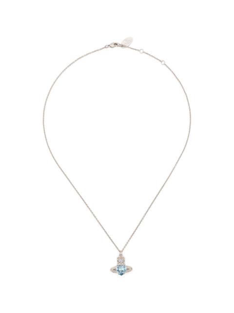 Vivienne Westwood AQUAMARINE HEART ORB NECKLACE