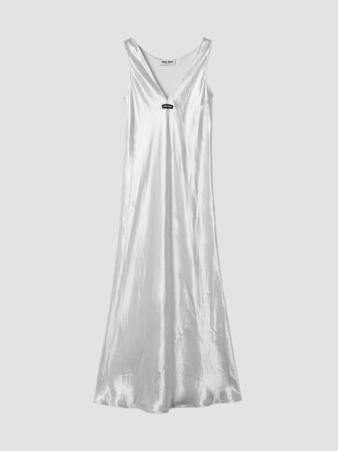 Miu Miu Women's Satin Dress - Silver