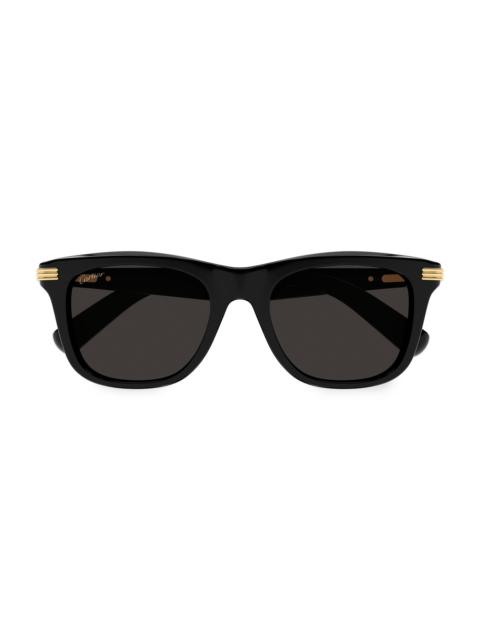 Cartier Men's Première De 53MM Square Acetate Sunglasses - Black