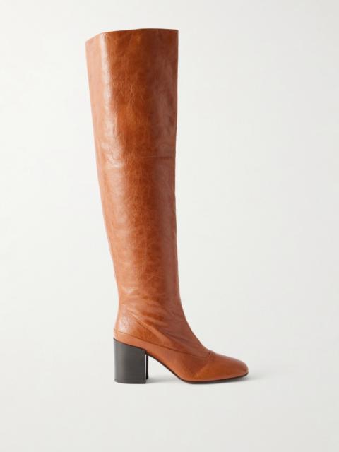 Dries Van Noten Leather Knee Boots