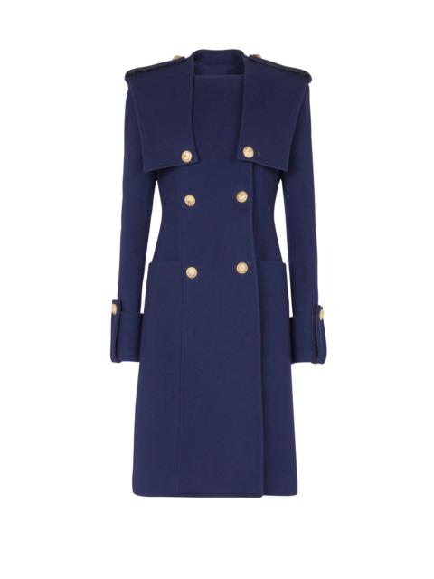 Balmain Wool and cashmere button-down trench coat