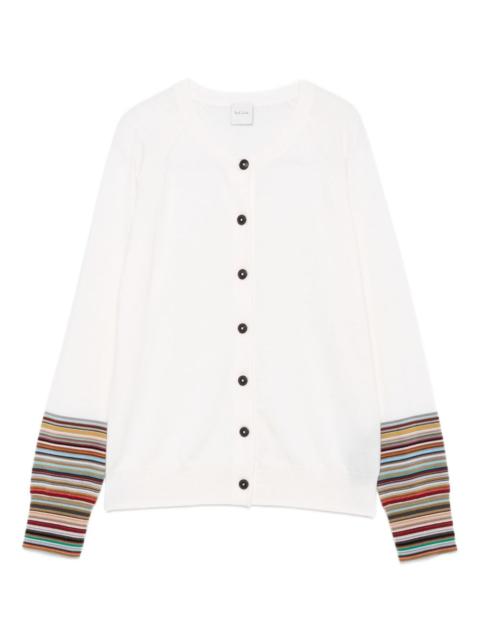 Paul Smith Signature Stripe-trim cardigan