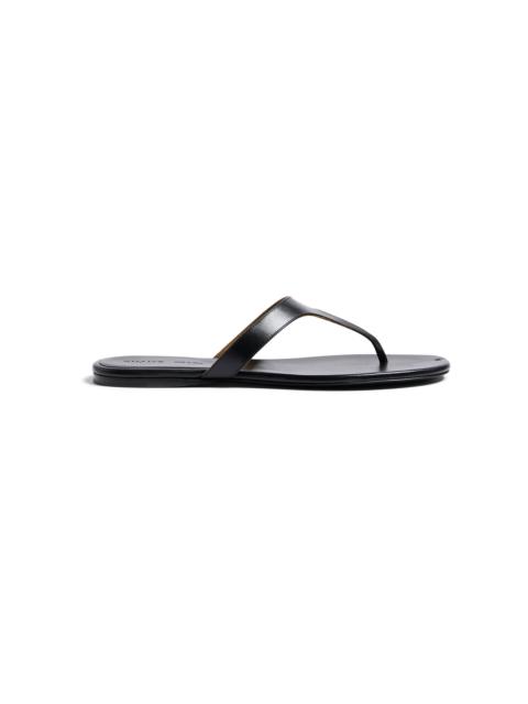 KHAITE Archer Leather Thong Sandals black