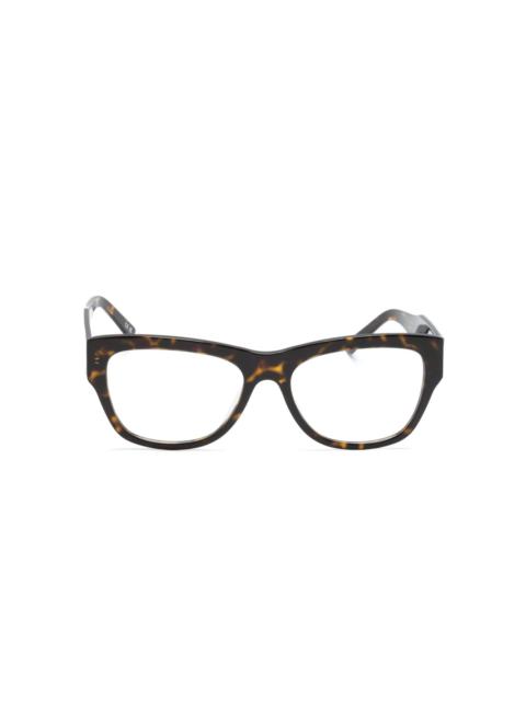 BALENCIAGA logo-embossed square-frame glasses