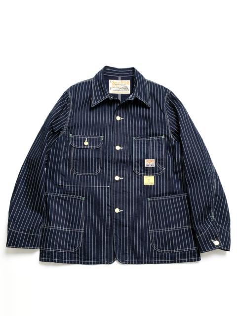 SUGAR CANE 9oz. WABASH STRIPE WORK COAT - SC15658