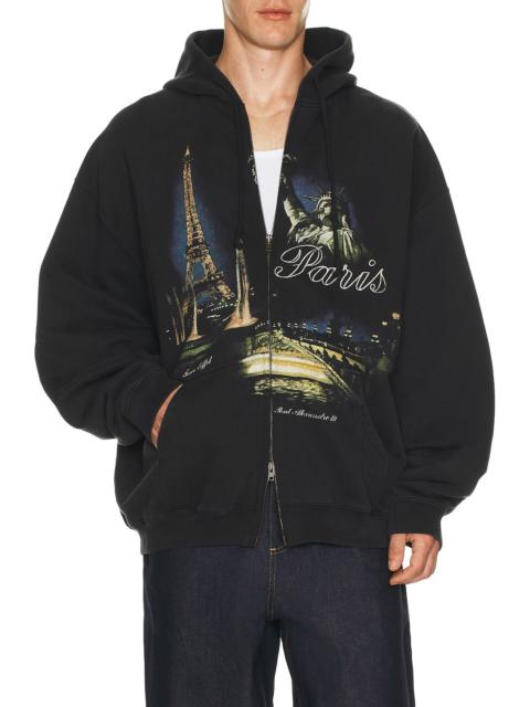 VETEMENTS Paris Tourist Zip-Up Hoodie