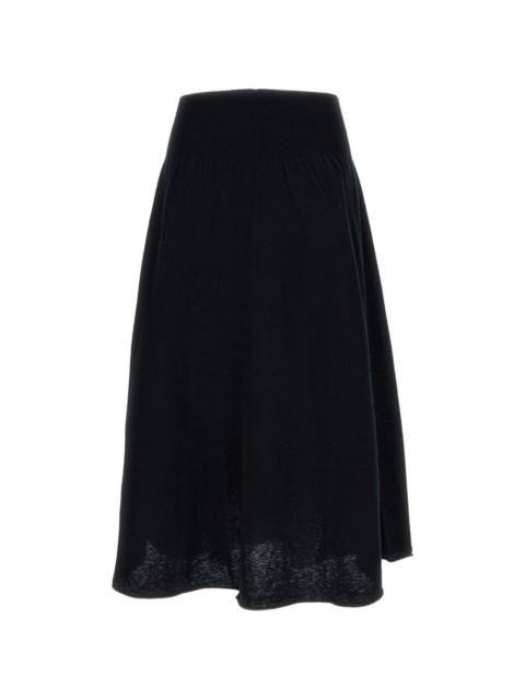 extreme cashmere Seduce flared midi skirt