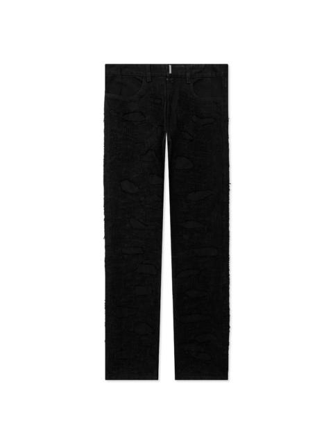 GIVENCHY SLIM FIT 5 POCKET TROUSERS - BLACK