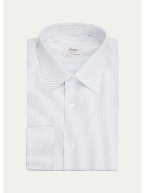 Brioni Men's Striped Cotton Dress Shirt