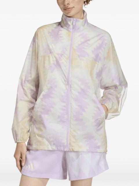adidas x House of Tiro x Common Goal geometric-print windbreaker