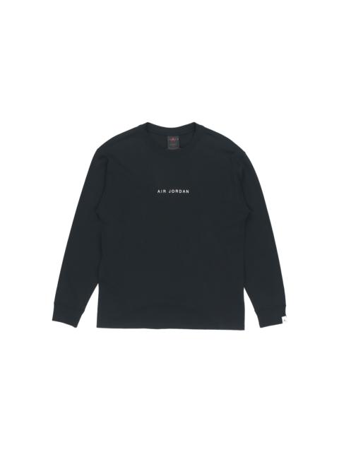 Jordan Air Jordan Back Logo Round Neck Pullover Long Sleeves Black DO2319-010