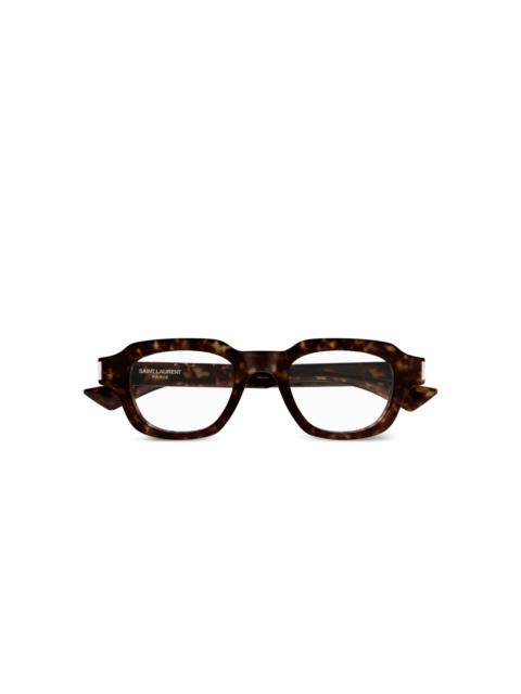 square-frame glasses