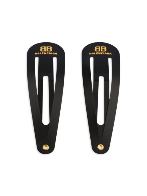 BALENCIAGA Women's Holli Snap Clip Set - Black