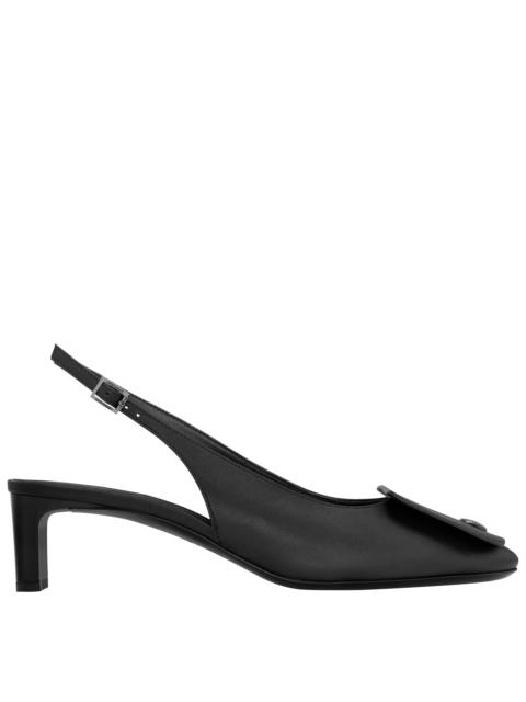 Longchamp Le Pliage Xtra Slingback pumps Black - Leather