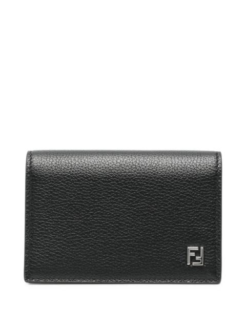 FENDI Fendi Logo-plaque Pebbled-leather Wallet
