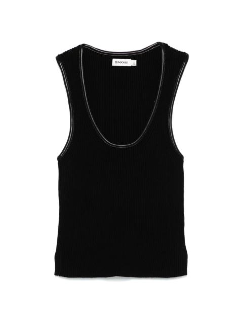 SIMKHAI fine-ribbed tank top