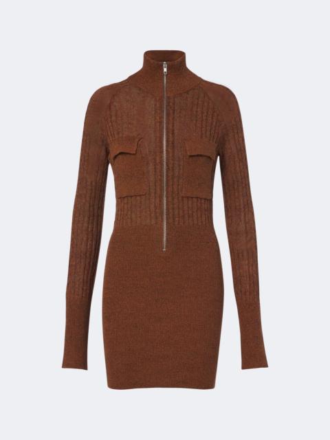 AYA MUSE Eora knitted cotton and silk minidress