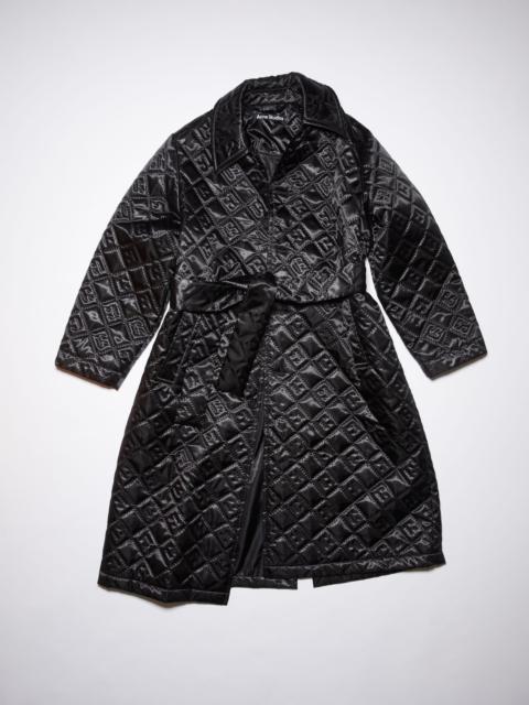Acne Studios Quilted satin coat - Black