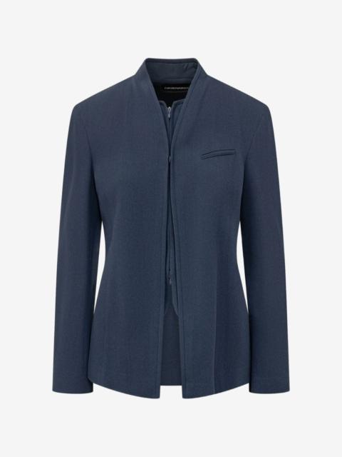 EMPORIO ARMANI jacket with bib in crepe gabardine Signature Capsule