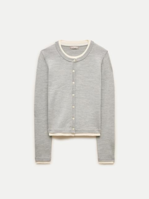 J.CREW Double-layer cardigan in merino wool