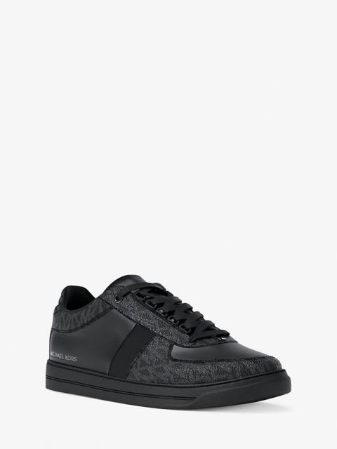 MICHAEL KORS Brady Signature Logo and Leather Sneaker
