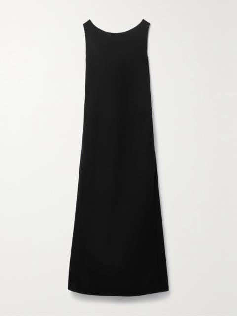 The Row Rhea Draped Wool-blend Crepe Gown